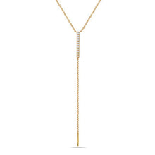 Load image into Gallery viewer, Diamond Y Necklace - 14K Gold