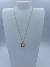 Load image into Gallery viewer, 14k Yellow Gold Open Heart Necklace