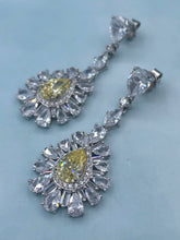 Load image into Gallery viewer, Glitz CZ Yellow Drop Earrings