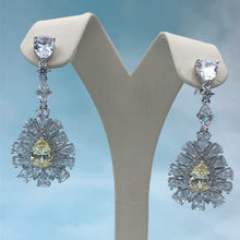 Load image into Gallery viewer, Glitz CZ Yellow Drop Earrings