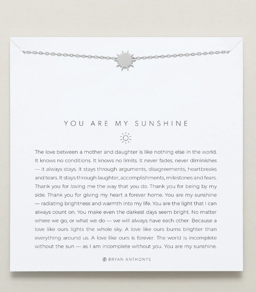 You Are My Sunshine Icon Necklace- Bryan Anthony