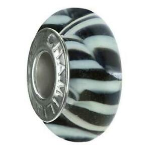 Zebra Murano Glass Bead - Chamilia